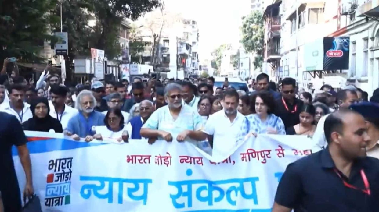 Rahul Gandhi Nyay Sankalp Padyatra and india Opposition's mega rally in mumbai News Updates
