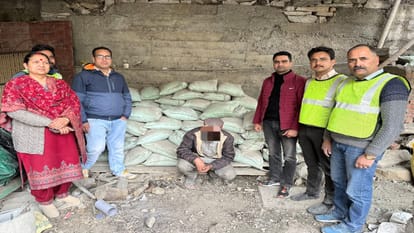 125 bags of govt cement found in the under construction house of Panchayat Secretary