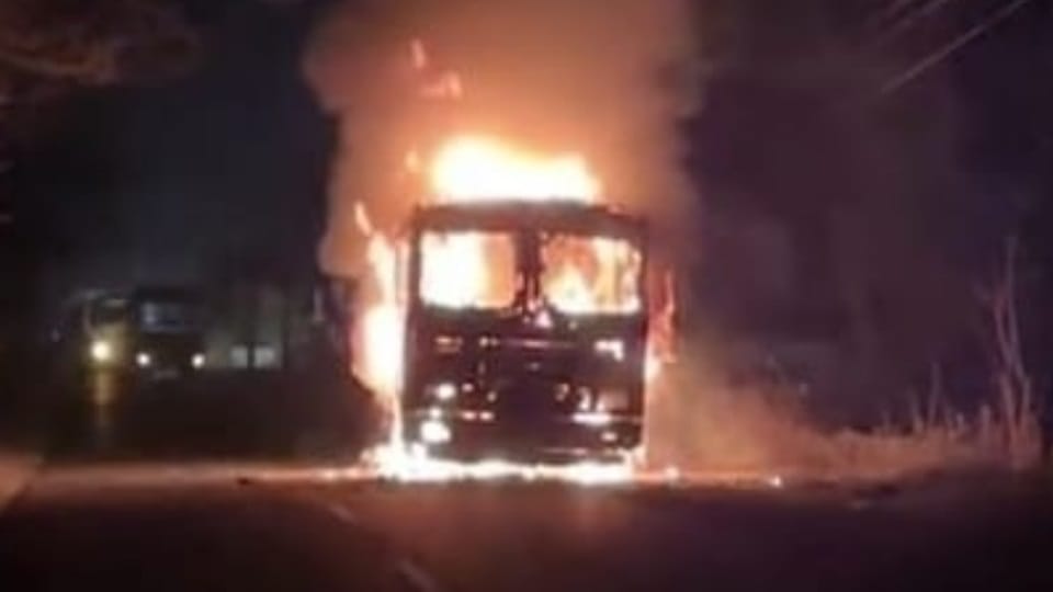 Fire Broke out in Truck at Kapurthala