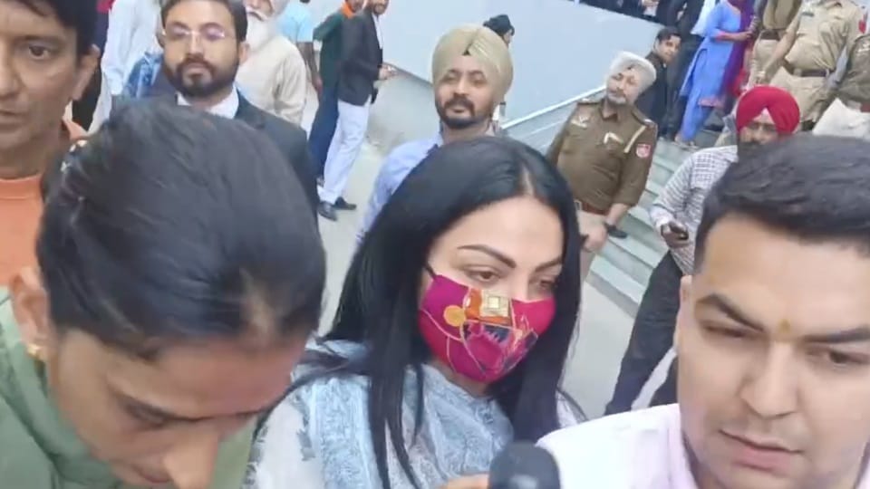 Actress Neeru Bajwa along with other appeared in amritsar court
