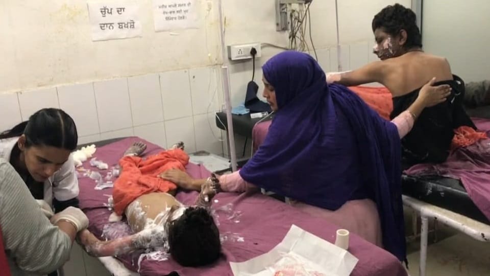 Fire broke out in house in Khanna due to gas leak from cylinder