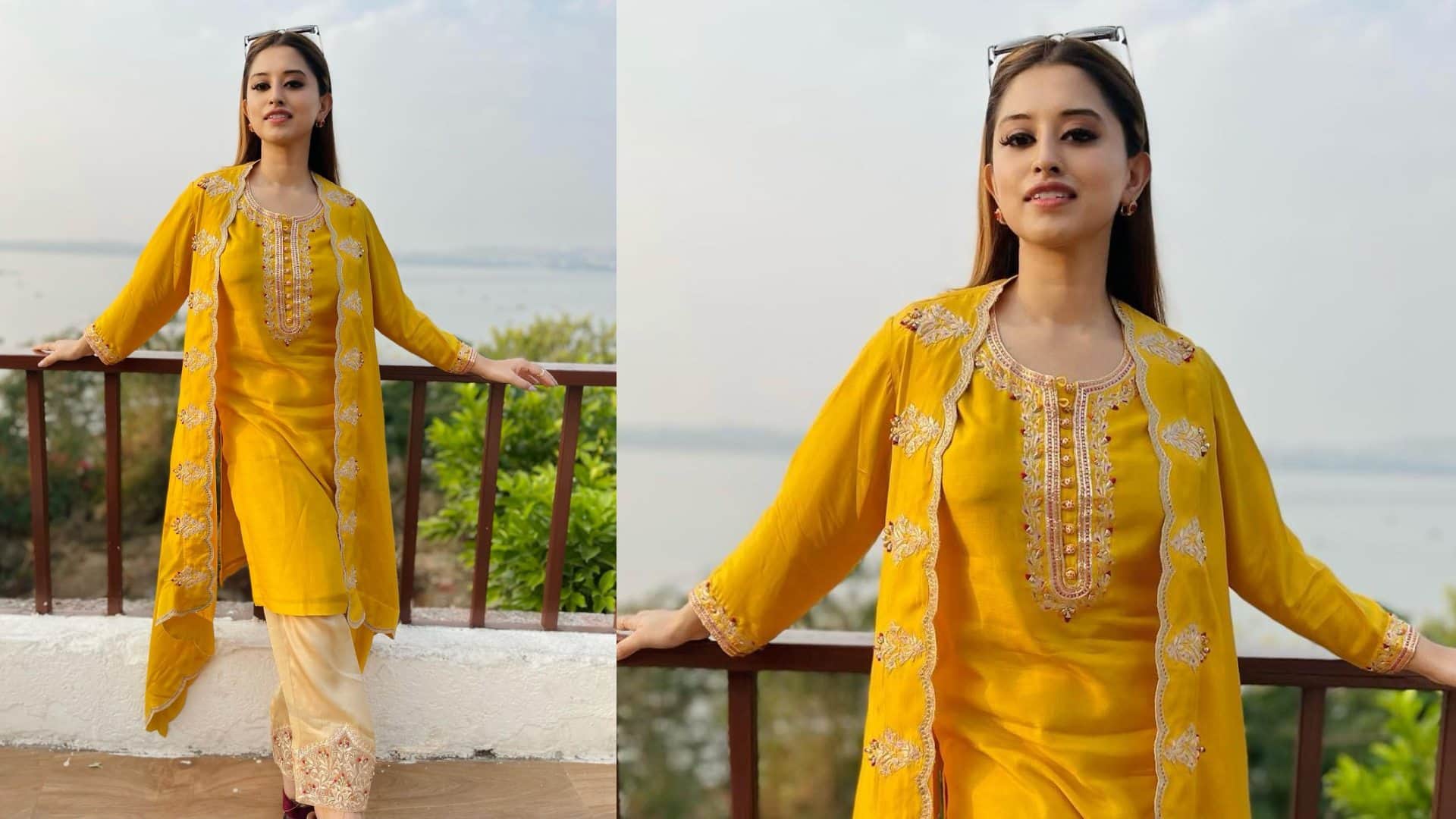 Eid 2024 trendy suit salwar for eid inspired by Somi Khan wife of Adil Khan Durrani