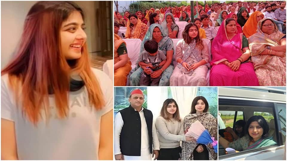Akhilesh Yadav daughter Aditi Yadav has huge fan following seen with mother Dimple in lok sabha elections 2024