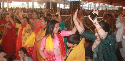 Bageshwar Baba Dhirendra Krishna Shastri in Moradabad, pandal echoed with cheers as soon as he reached stage