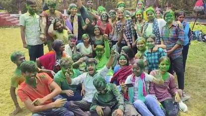 Holi 2024 celebration in Madhuban at BHU in Varanasi