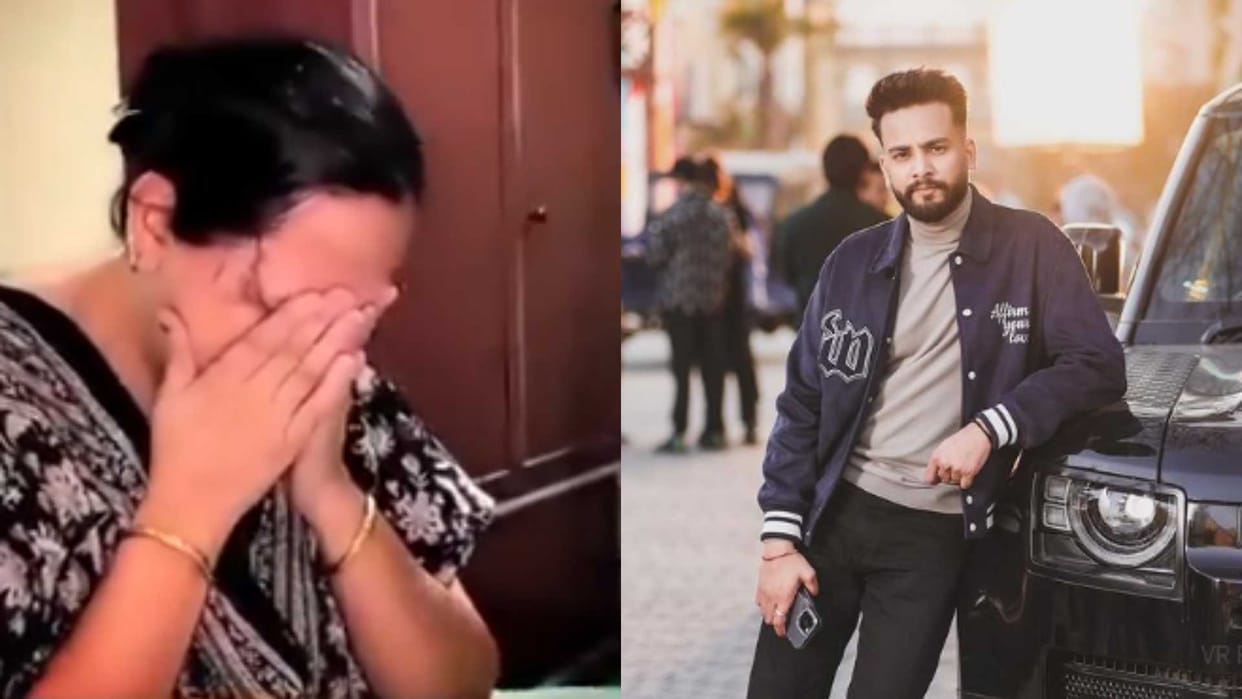 Elvish Yadav snake venom case Mother becomes unconscious after his arrest heart breaking video viral