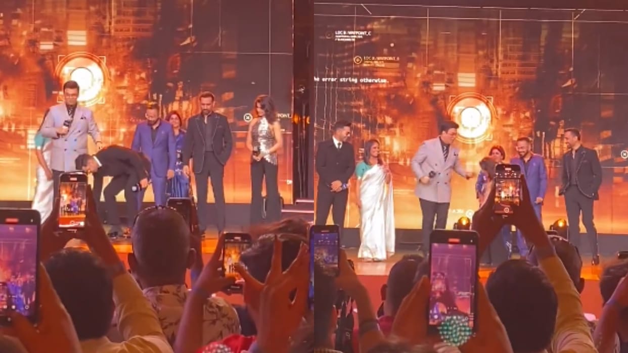 Citadel Honey Bunny Announcement Samantha Ruth Prabhu Varun Dhawan touch Karan Johar feet Video Went Viral