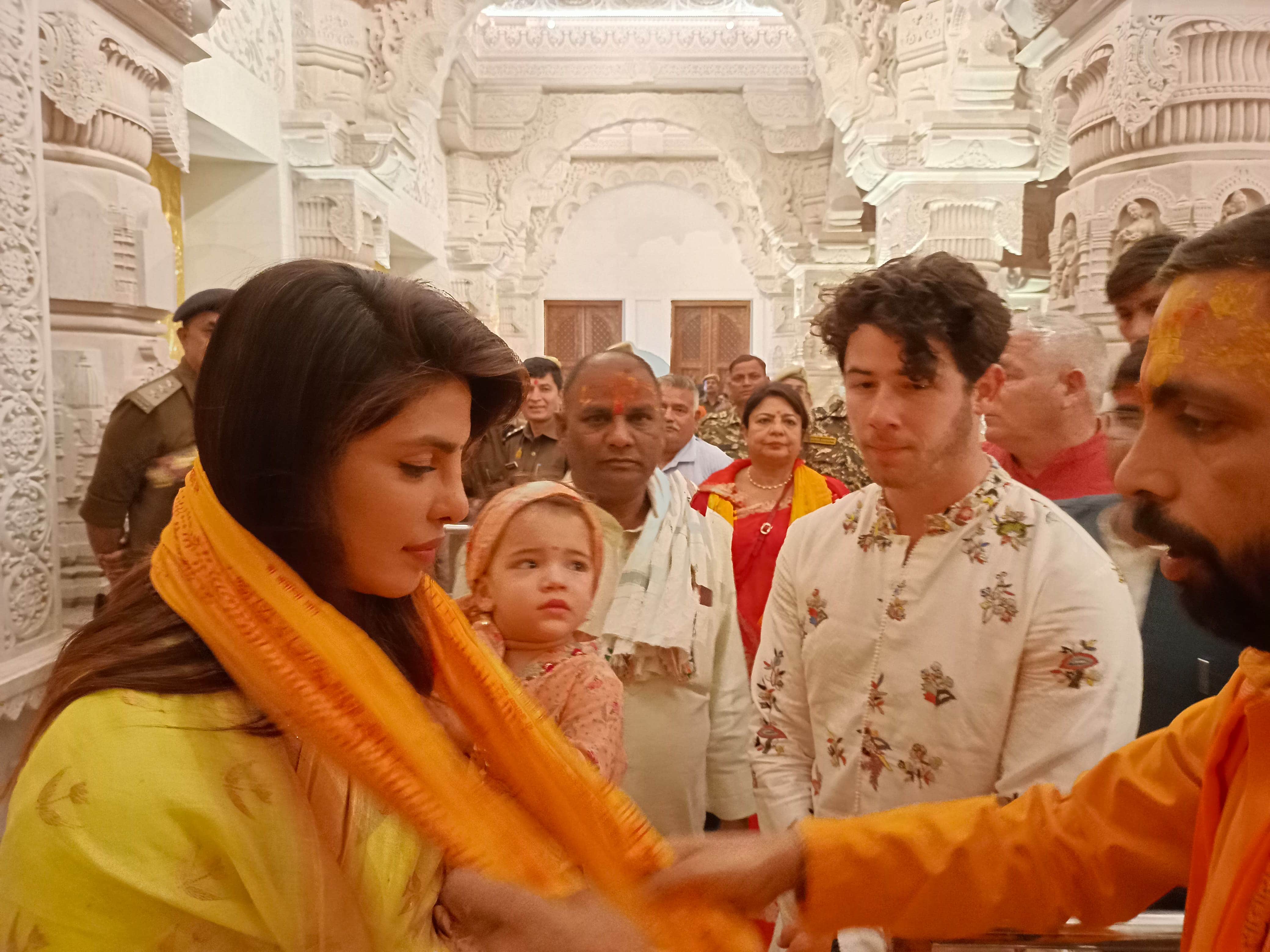 Actor Priyanka Chopra Jonas arrives in Ayodhya.