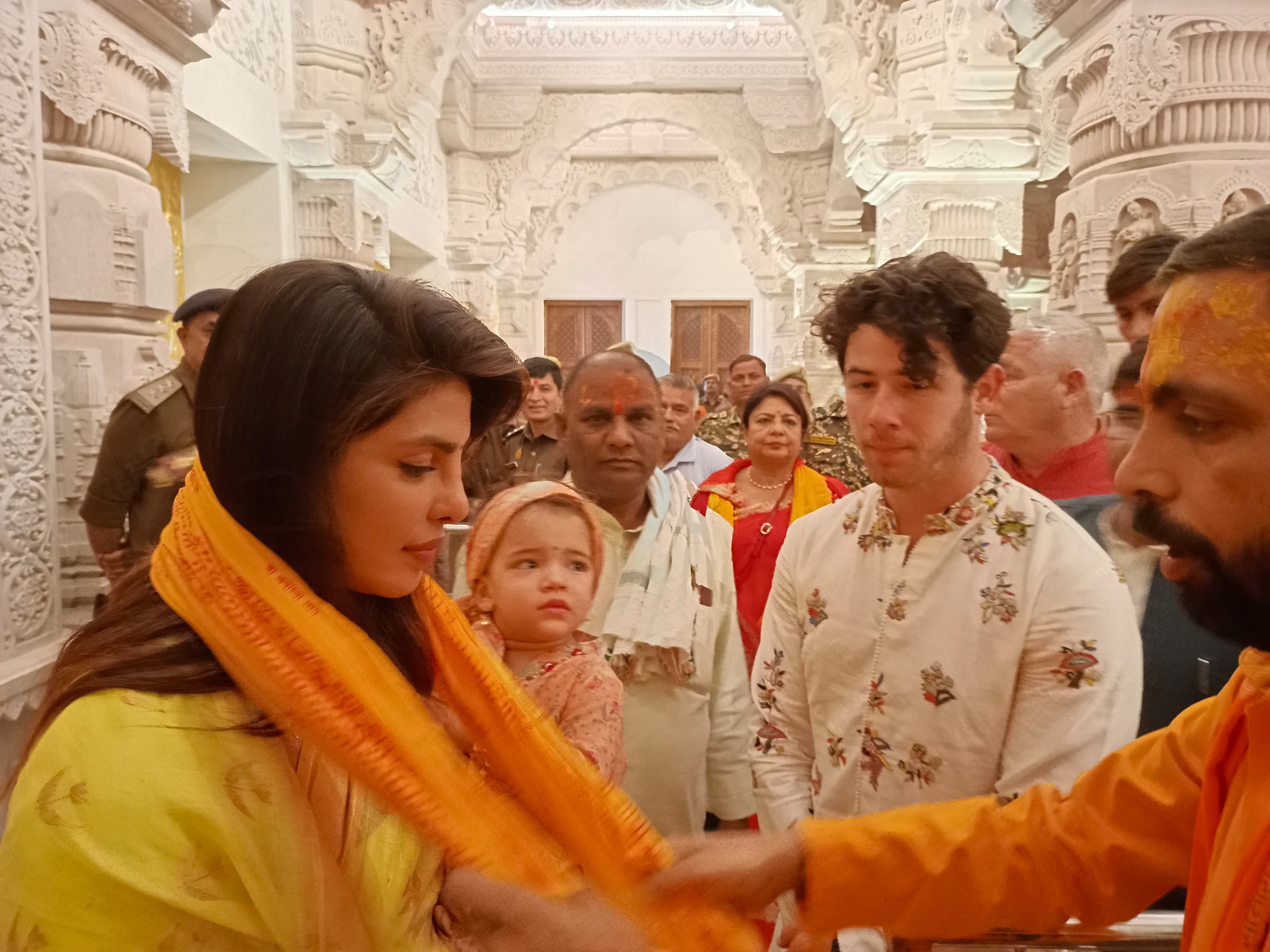 Actor Priyanka Chopra Jonas arrives in Ayodhya.