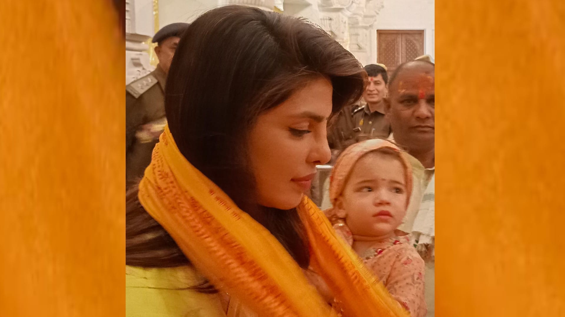 Actor Priyanka Chopra Jonas arrives in Ayodhya.