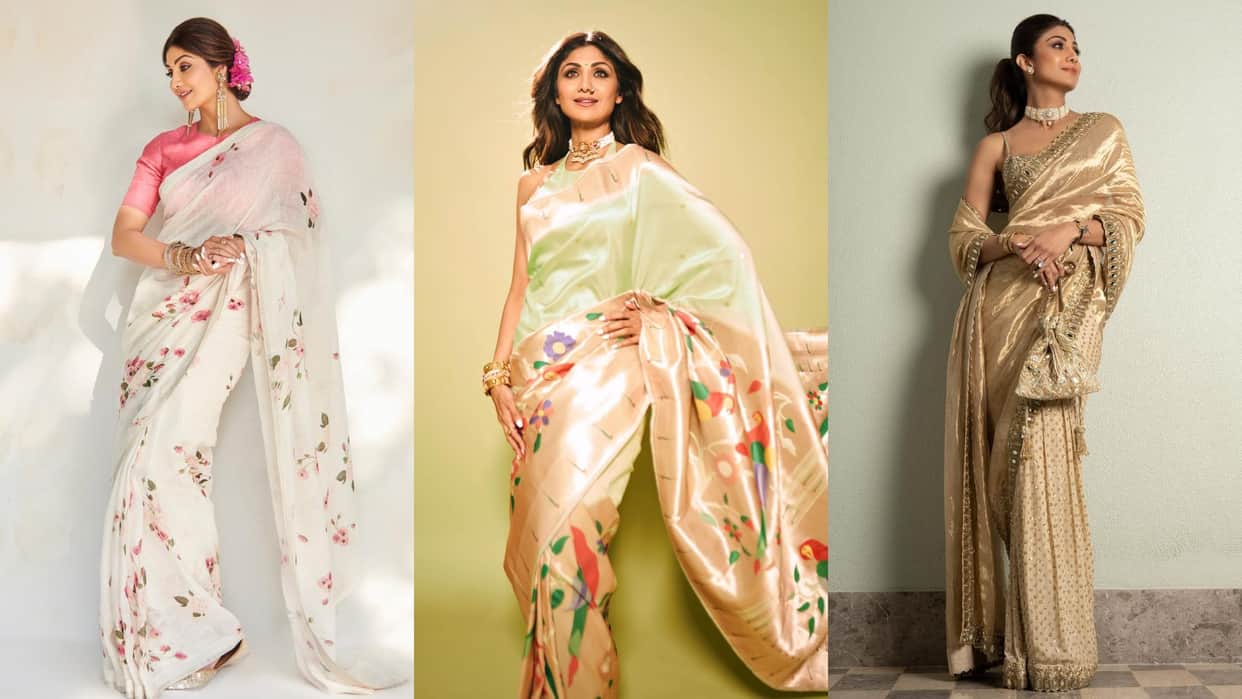 trendy saree collection of shilpa shetty for every woman