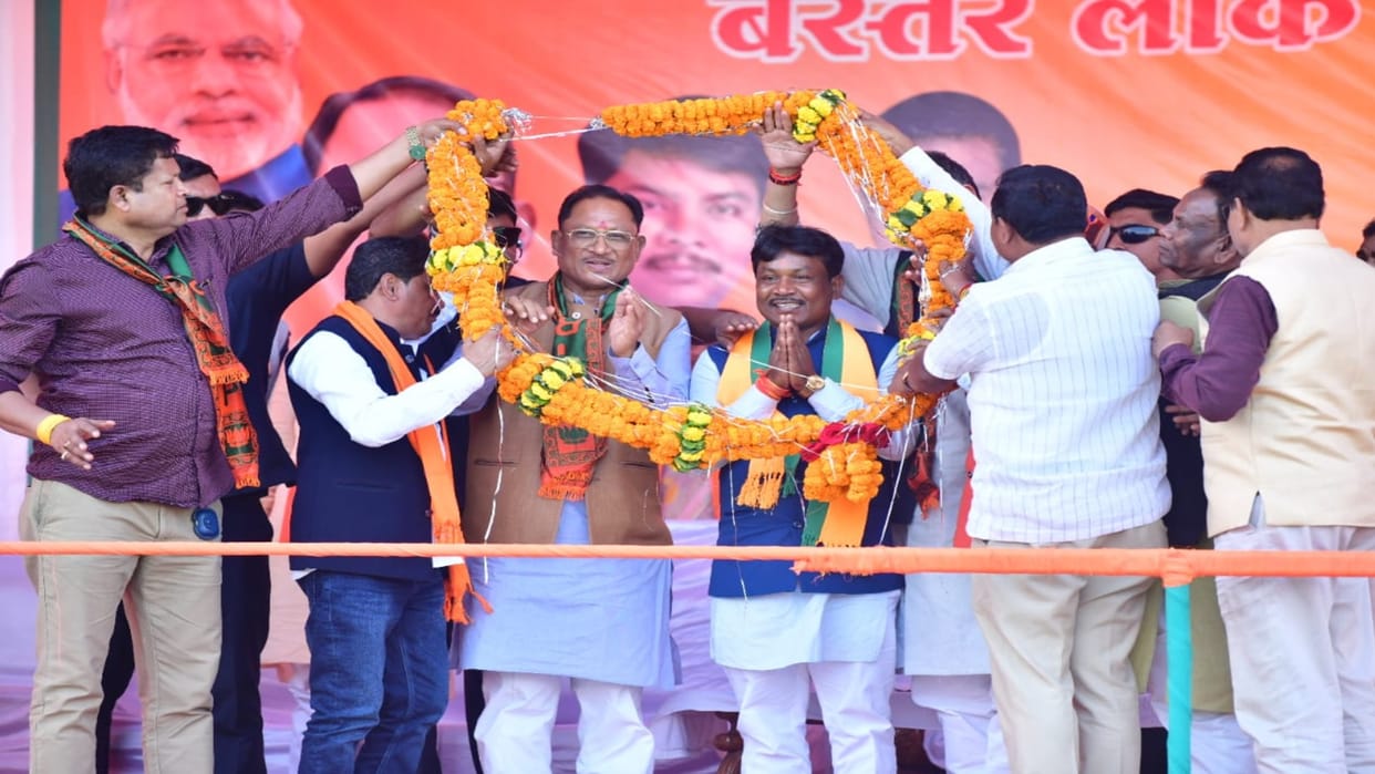 CM Sai marathon election meeting in Bastar division: double engine government will develop said Vishnudeo