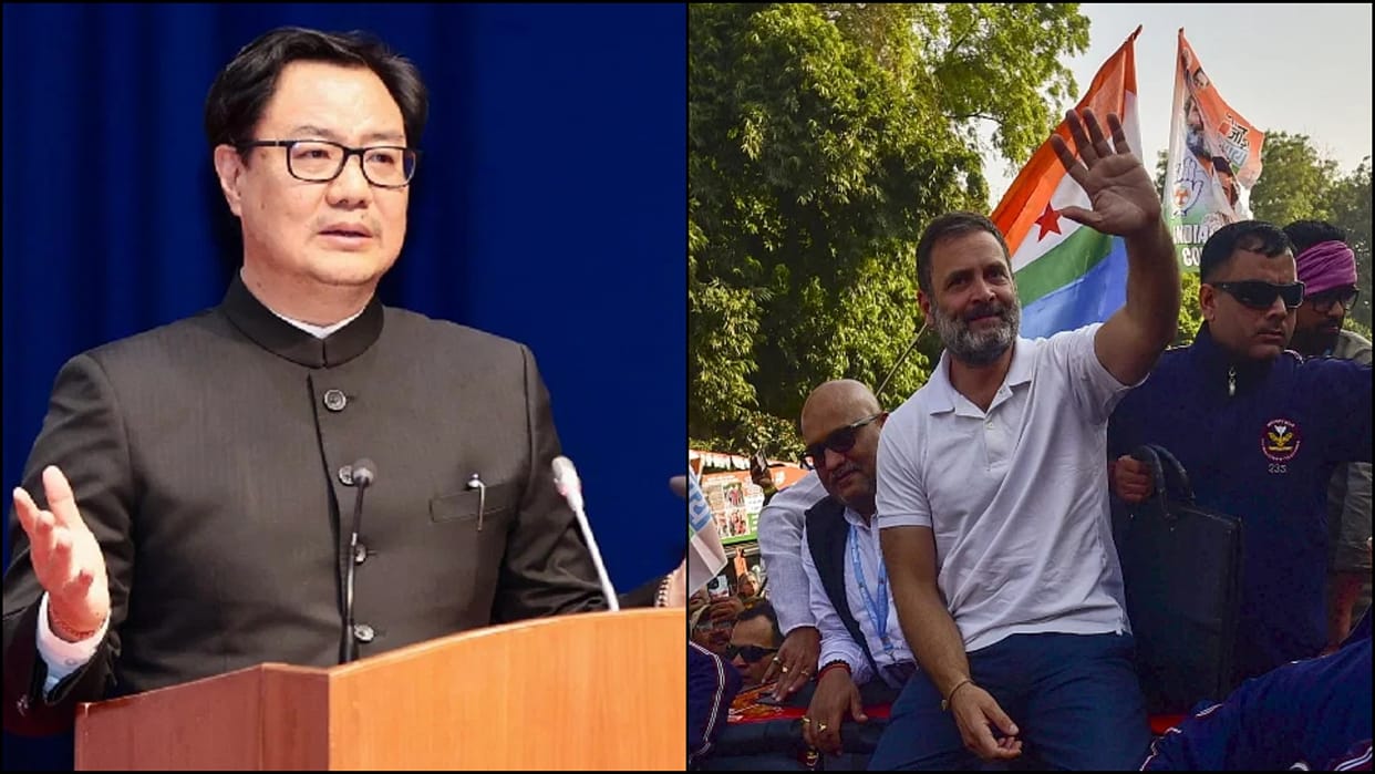 Lok Sabha Election  Union Minister Kiren Rijiju criticized Rahul Gandhi