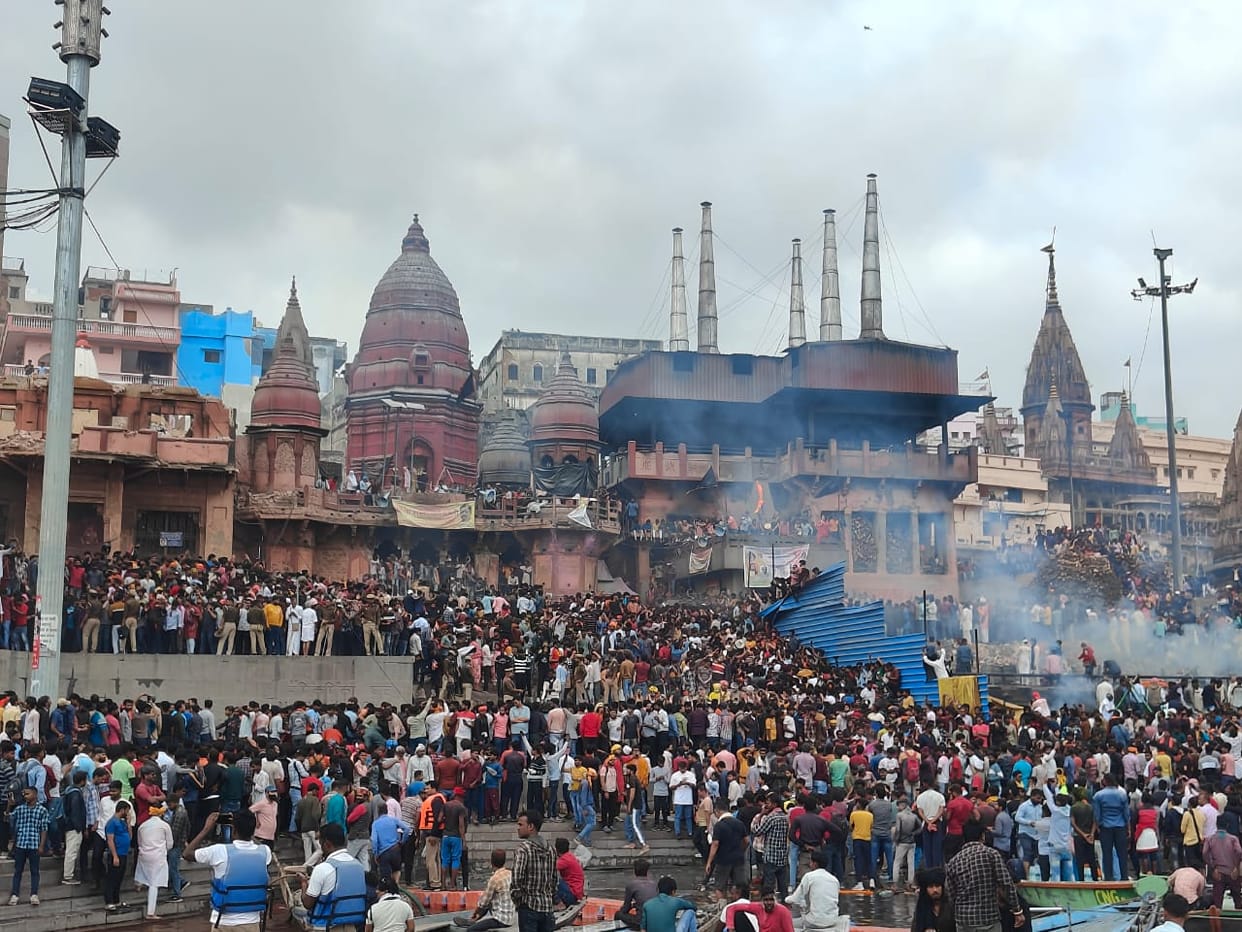 Masan holi 2024 ashes holi played at Manikarnika Ghat See Video Photos