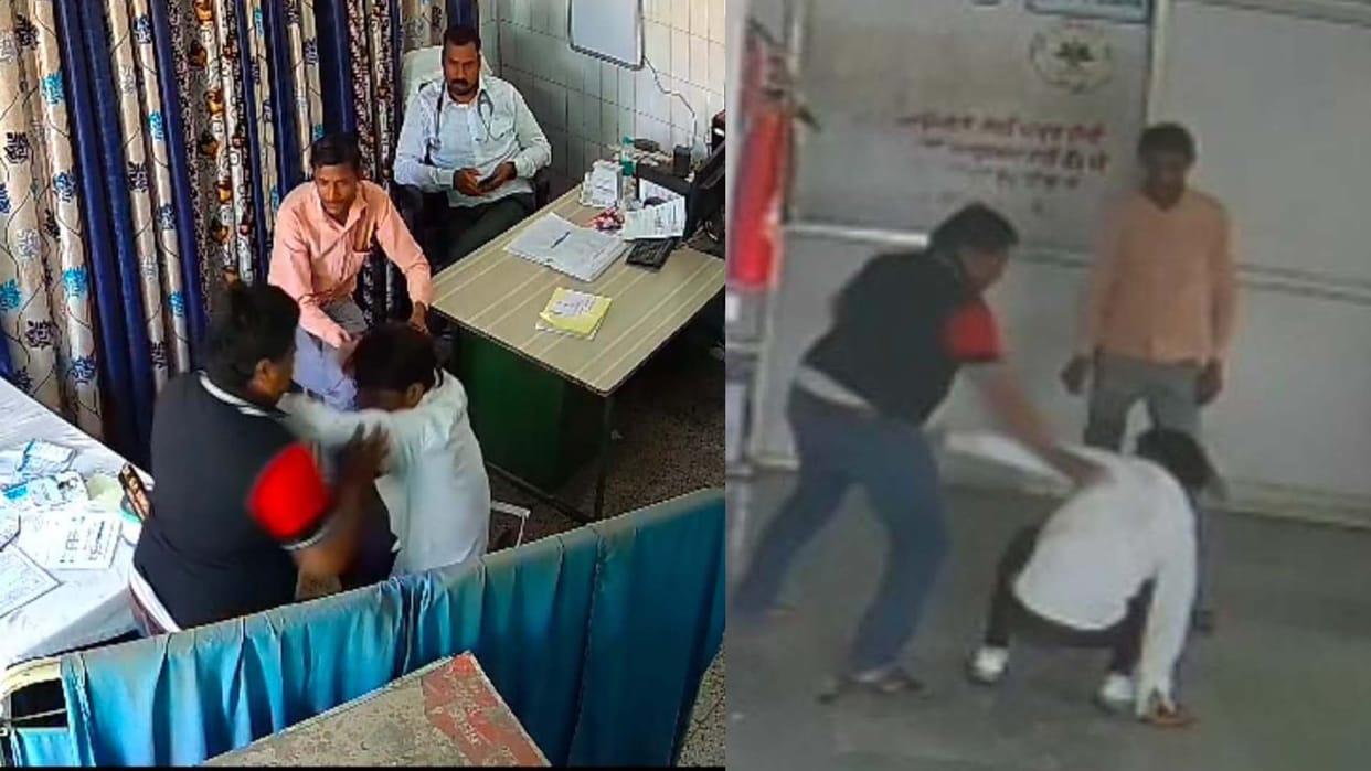Mahoba: Doctor beat the patient and dragged him out of the room