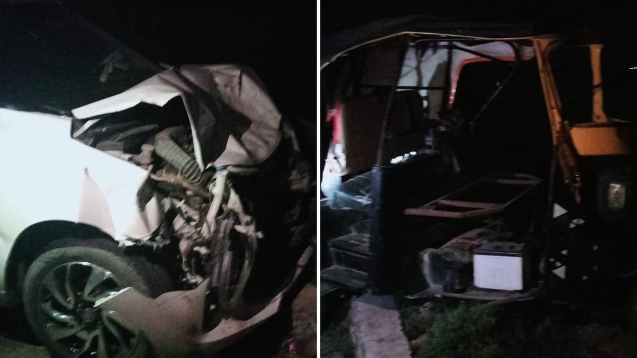 Auto driver dies due car collision in mirzapur villagers beat up ABSA and teacher