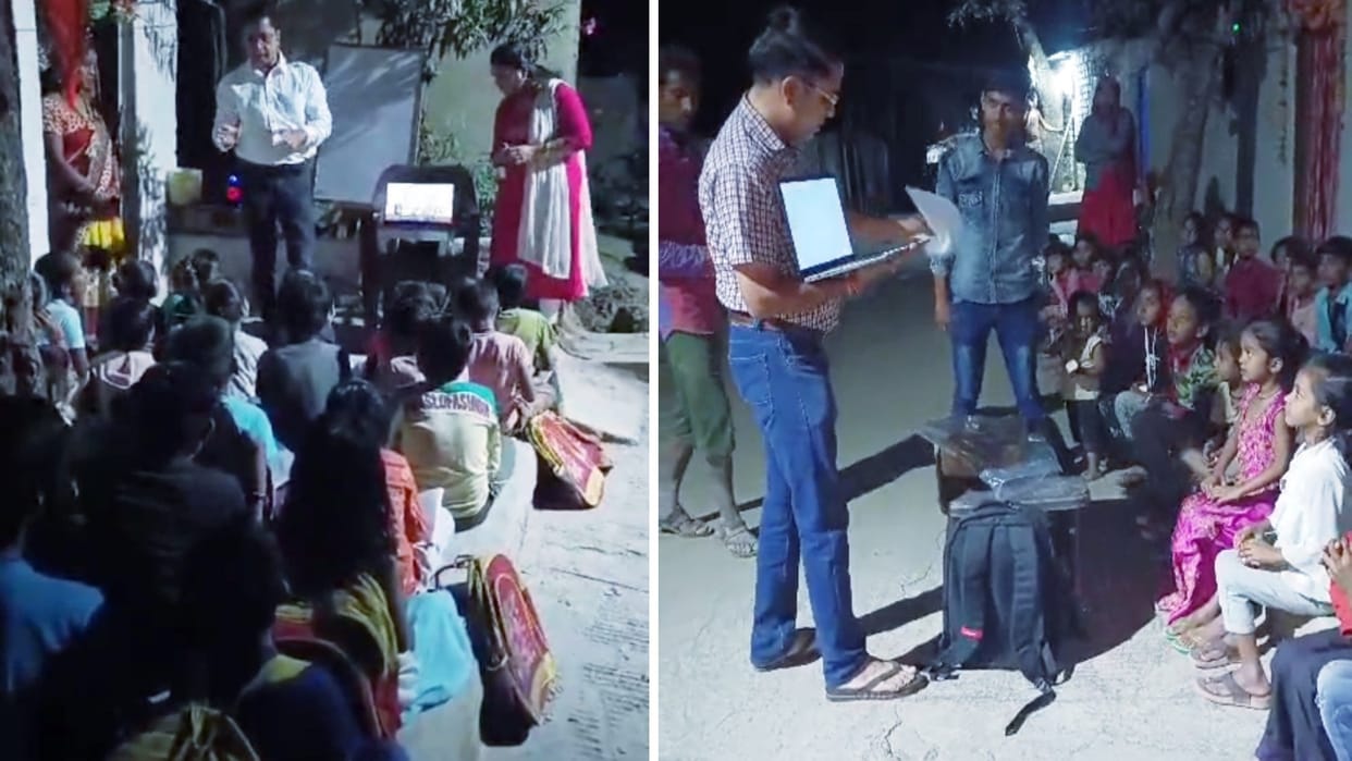 On lines of Super-30, children are studying in open, smart classes are running on laptops in poor colonies.