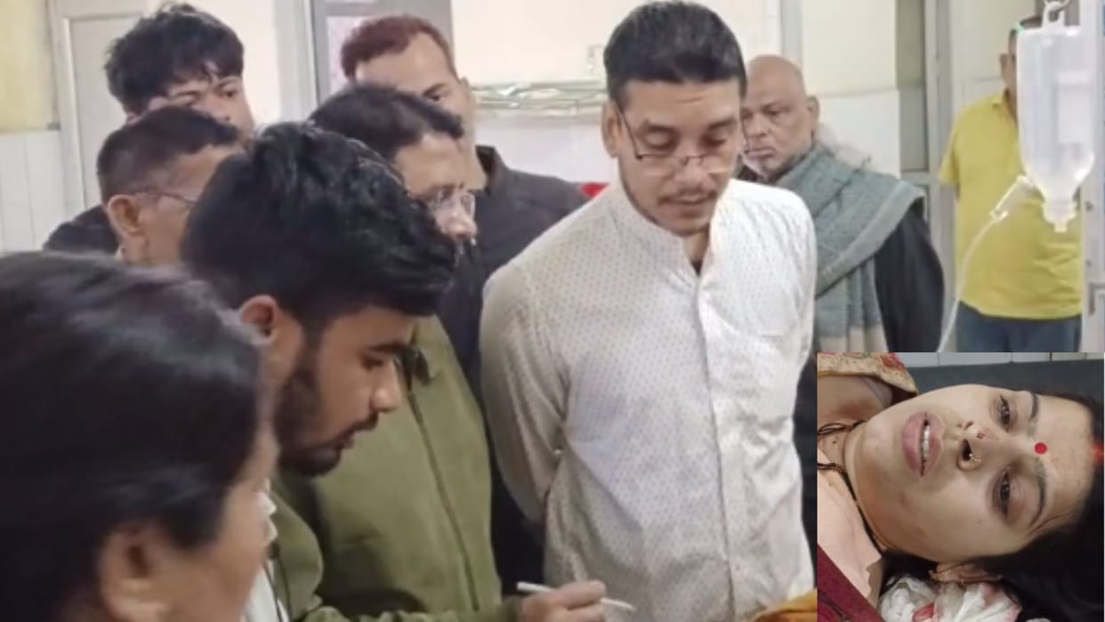 teacher shot woman who going throw garbage in ballia accused absconding