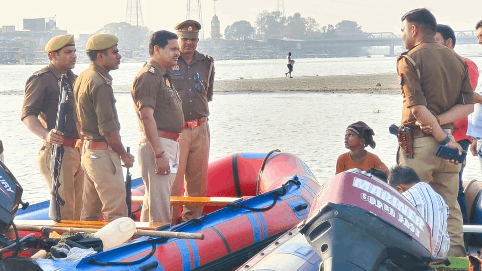 Three children drowned in Ganga after slipping in Brajghat hapur
