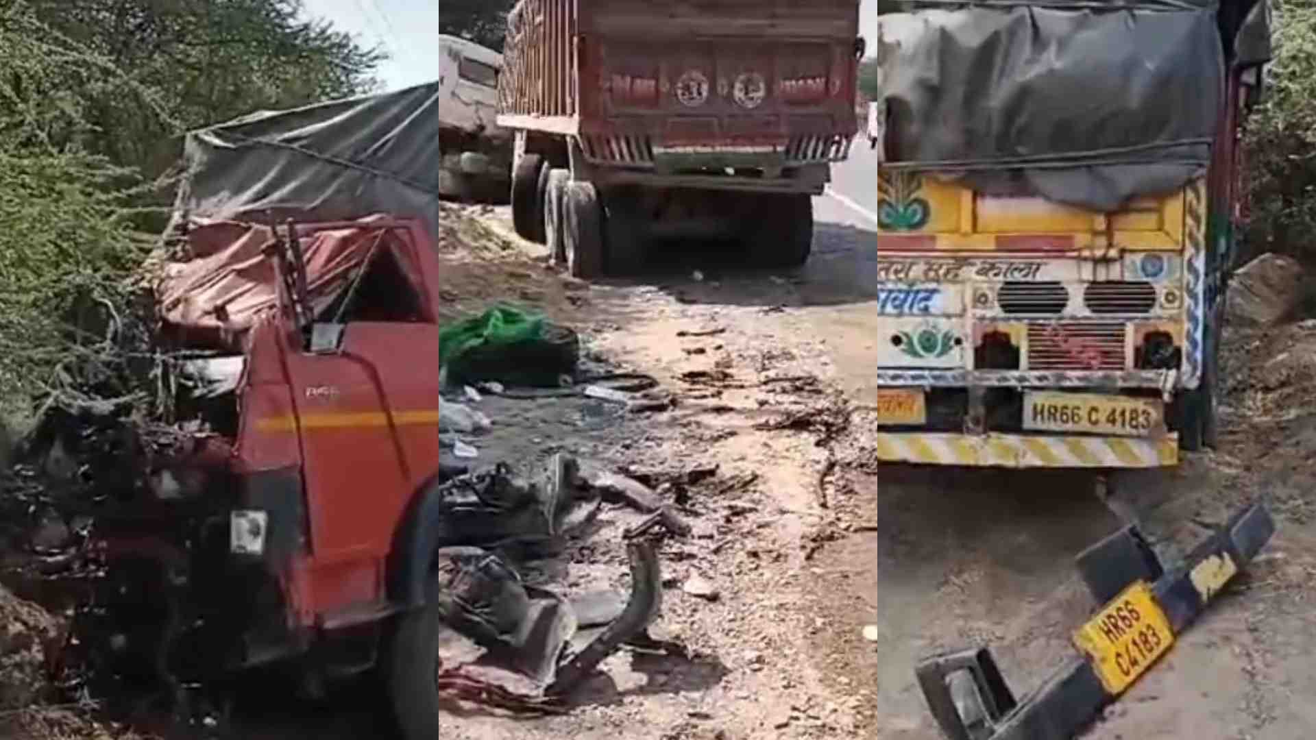 हादसे में क्षतिग्रस्त वाहन।