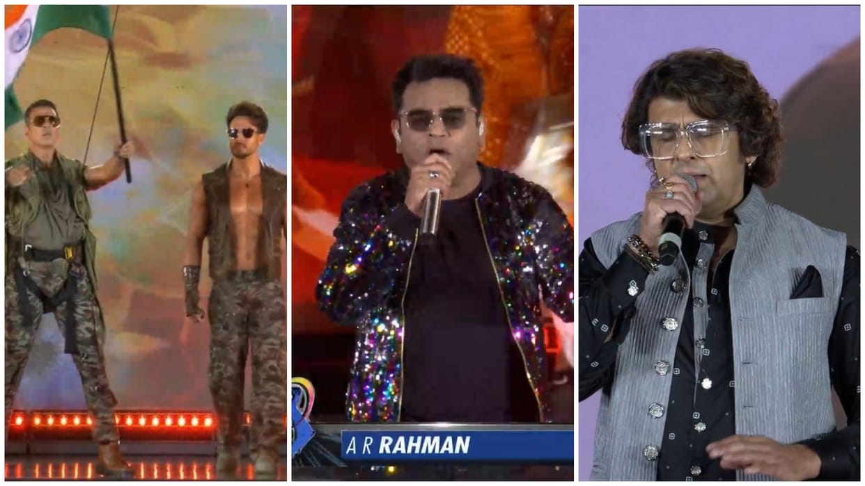 IPL 2024 Opening Ceremony AR Rahman Sonu Nigam Tiger Shroff Akshay Kumar Performance at Chepauk Stadium