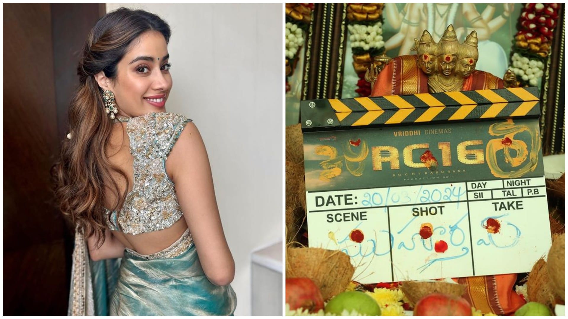 Ram Charan is Excited to Shooting with Janhvi Kapoor in RC 16 Shares Pics With Actress After Film Announcement