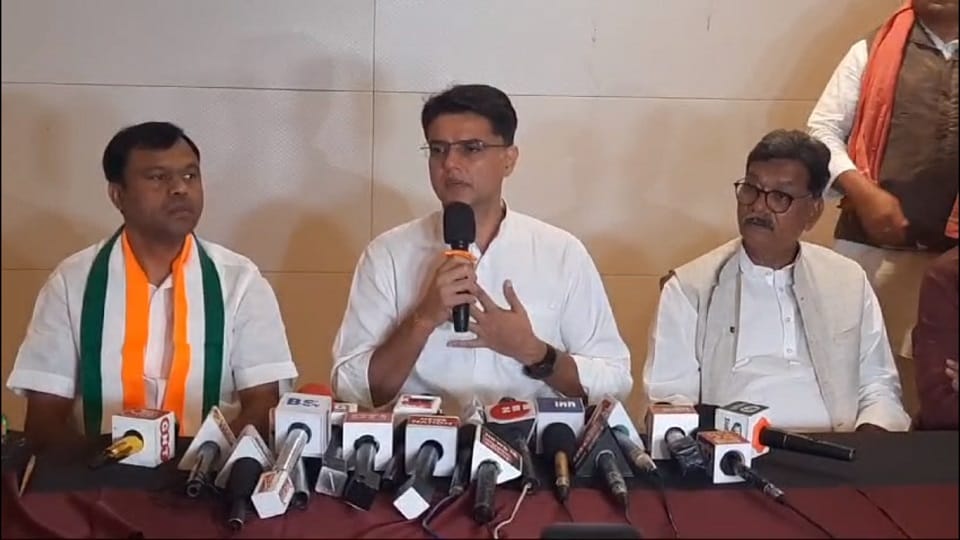 कांग्रेस प्रदेश प्रभारी सचिन पायलट