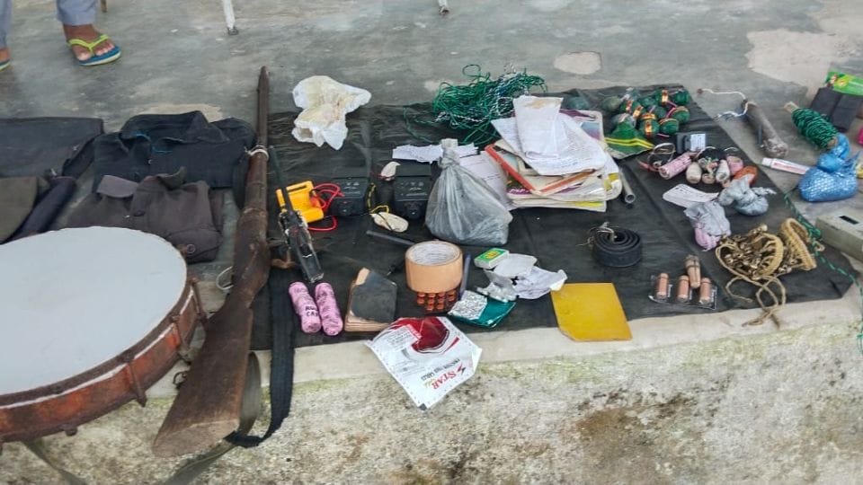 DRG and Bastar Fighters team recovered Naxalite material during searching in Sukma