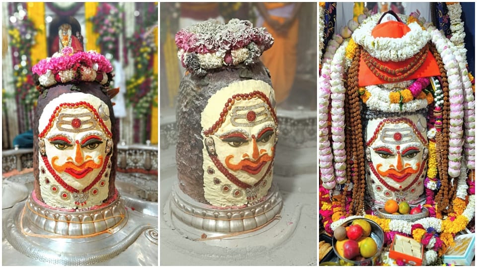 Ujjain News: Baba Mahakal became saffron in Bhasma Aarti adorned with mow