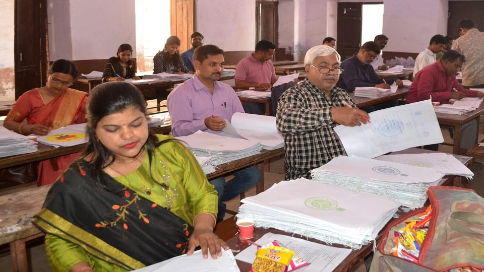 Evaluation of UP Board answer sheets continues in Hathras