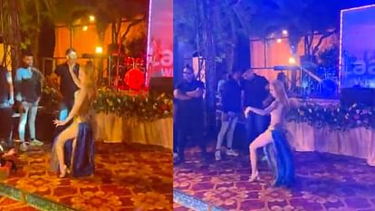 Half naked foreign girls danced and also drink alcohol heavily in name of Holi in Vrindavan