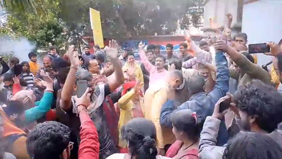 Uttarakhand Bhasm Holi 2024 Devotees Played Ashes Bhasma Holi in Uttarkashi Kashi Vishwanath Temple