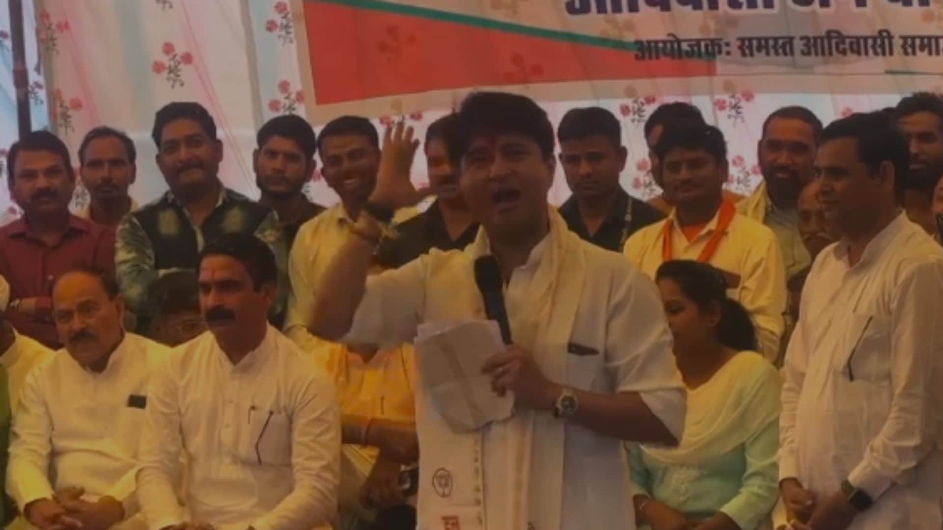 MP Lok Sabha Election News: Jyotiraditya Scindia Reached Tribal Chaupal in Guna Madhya Pradesh
