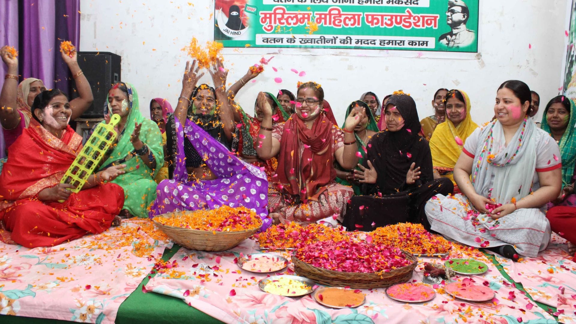Holi Celebrated Muslim Women in varanasi