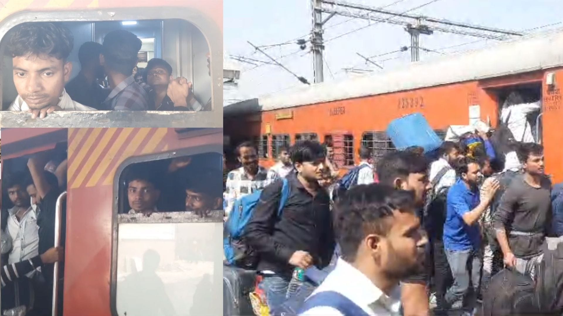 holi 2024 Passengers traveling in toilet due to crowd in train