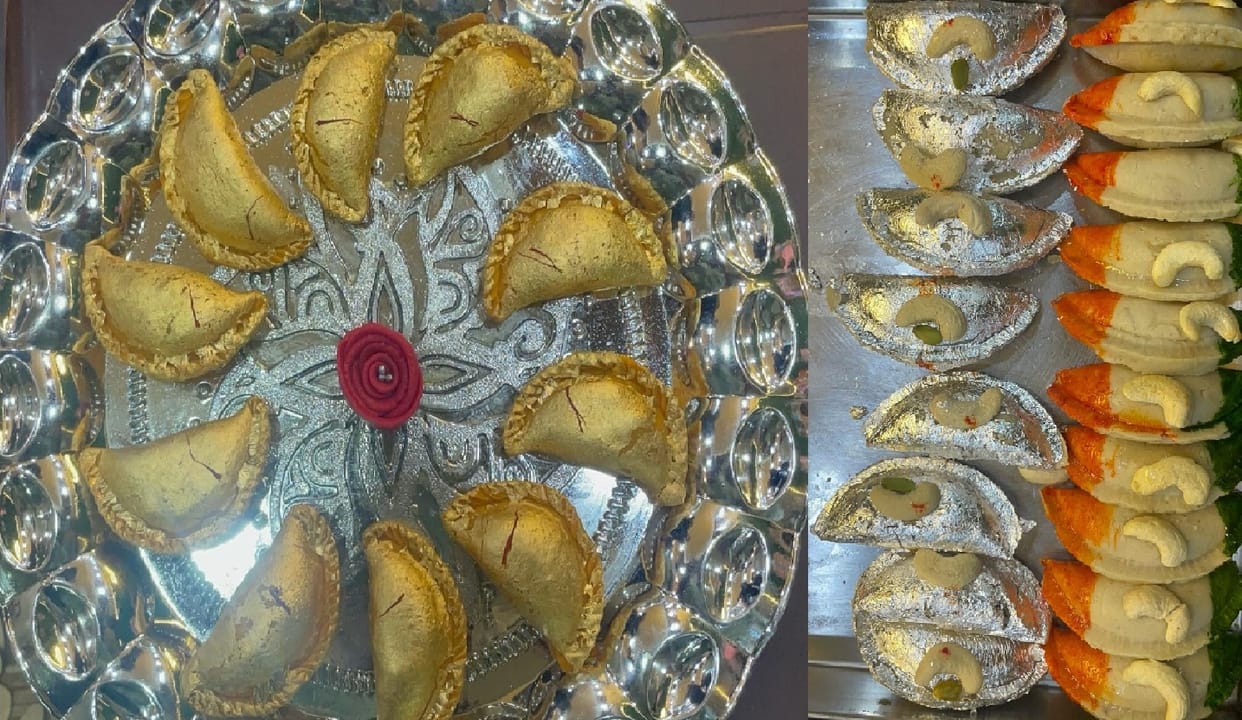 One Gujhiya for 501 rupees, decorated with gold work, prepared with cashew paste, know how much is the price