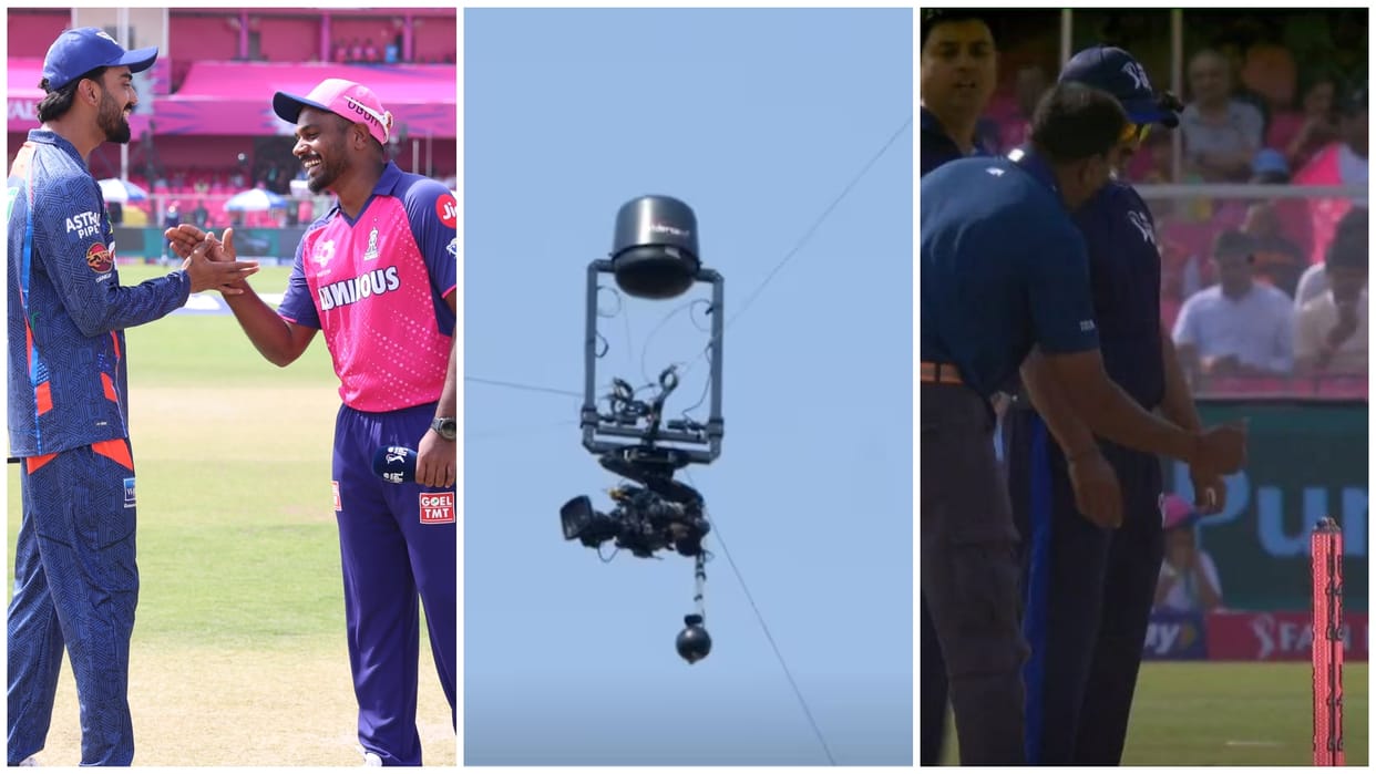 RR vs LSG: Match stopped due to spider cam and stumps bell, fans made fun on social media memes IPL 2024