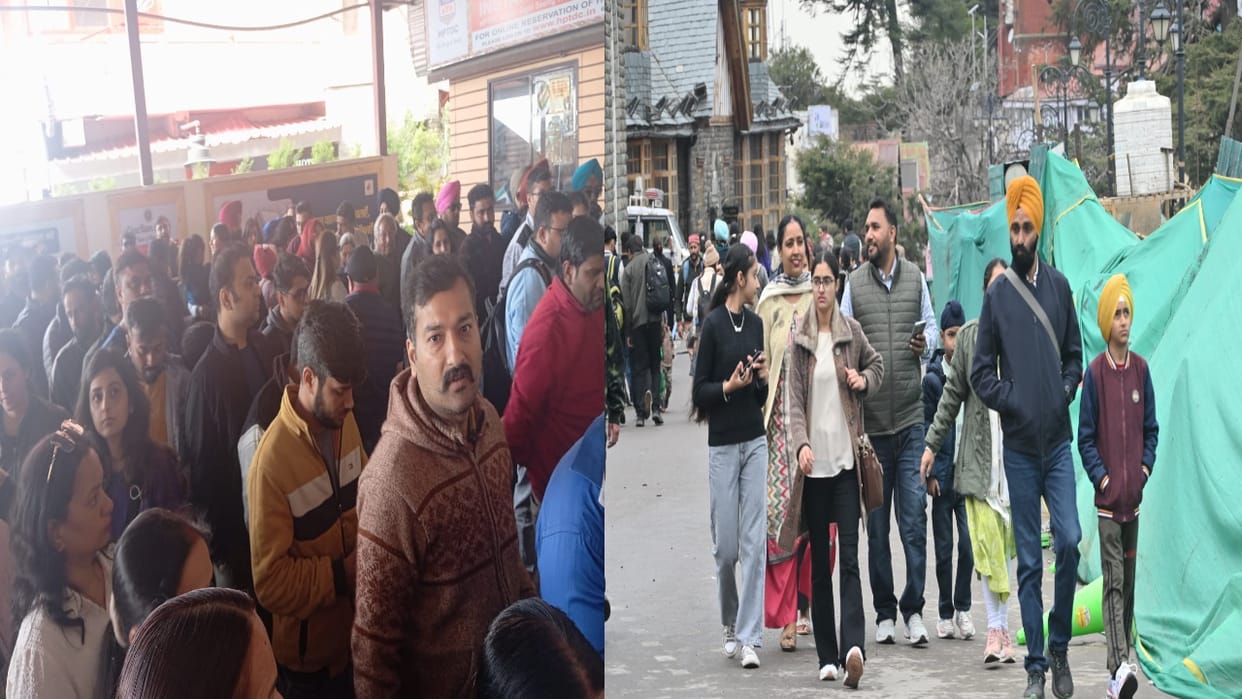 Tourists reach Hillsqueen Shimla to celebrate Holi, 70 percent booking in hotels