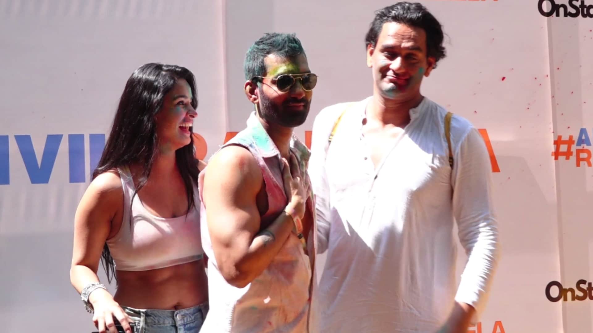 Ankita Lokhande Vicky Jain holi Party Chetna Pande Gurmeet Choudhary Nia Sharma Manisha Rani sptted at event