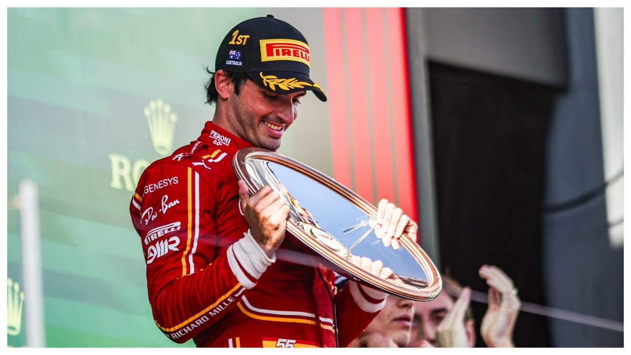Formula-1: Ferari`s Carlos sainz wins Australian Grand prix Max Verstappens dnf
