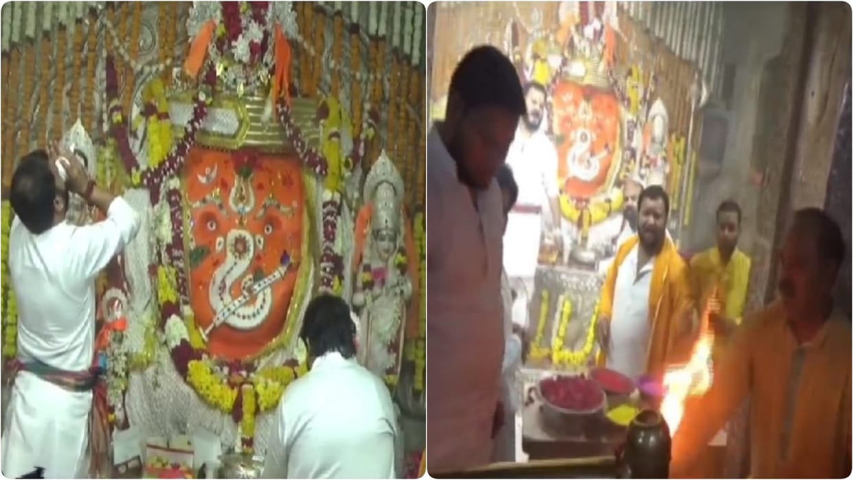 Indore News: Fire broke out in the lamp while blowing gulal in Khajrana temple