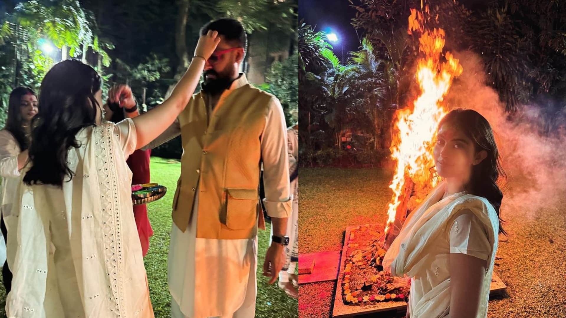 Holi 2024: Aishwarya Rai Abhishek Bachchan and Aaradhya Bachchan Celebrate Holi with Friends See Photos