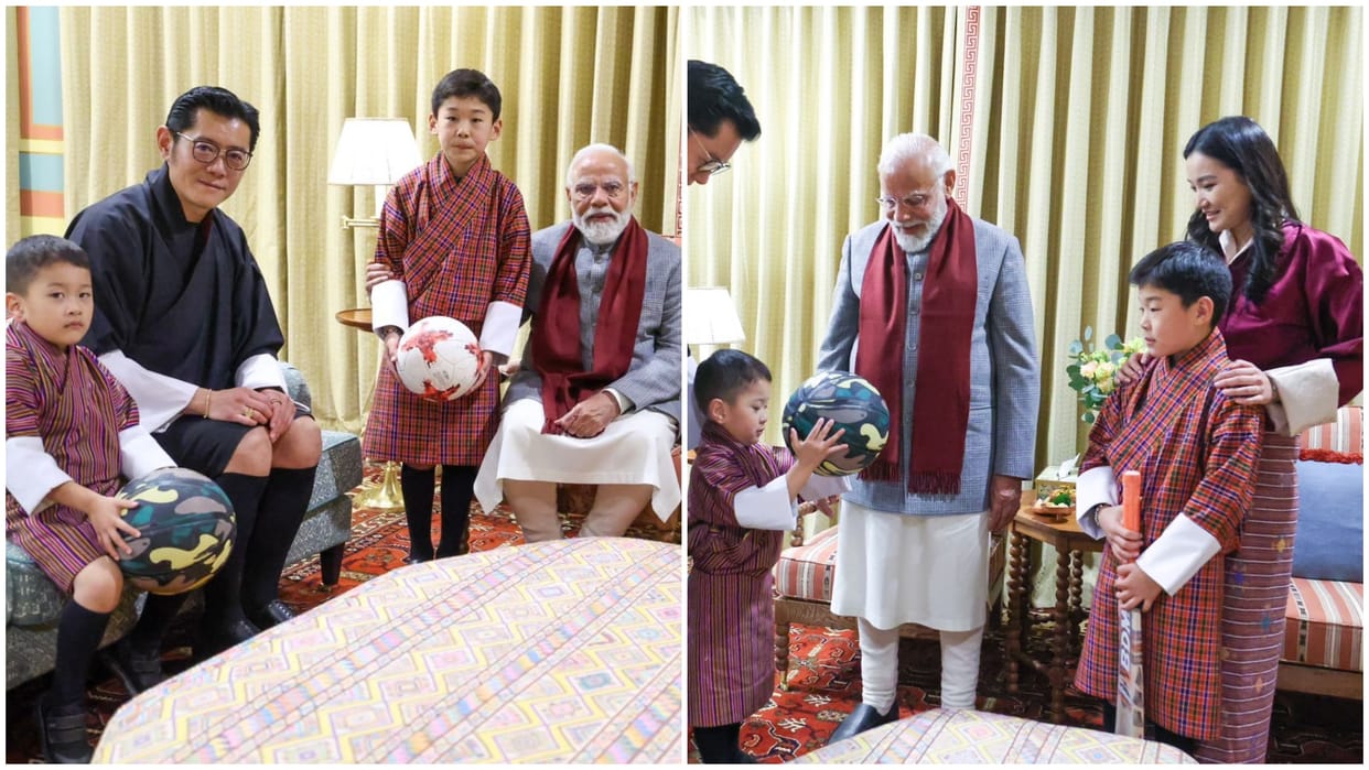 PM Modi was hosted by King of Bhutan Jigme Khesar Namgyel Wangchuck private dinner during his visit Photos