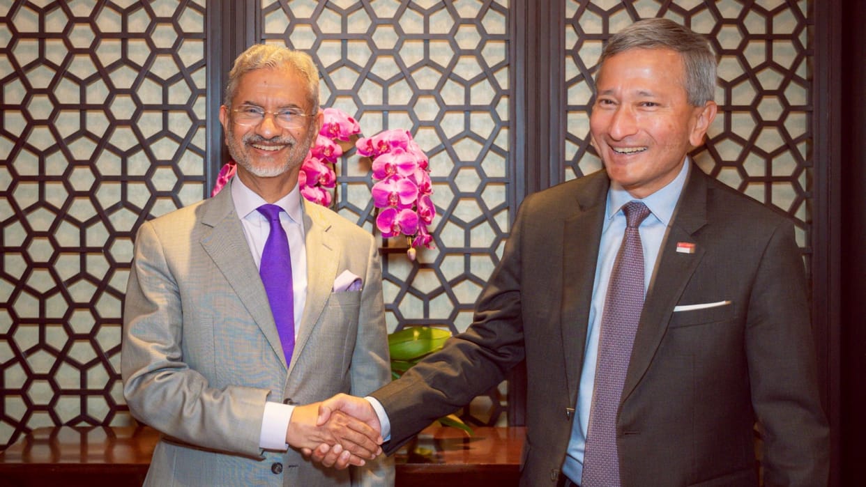 Foreign Minister Jaishankar Singapore counterpart Balakrishnan exchange views on Indo Pacific and West Asia