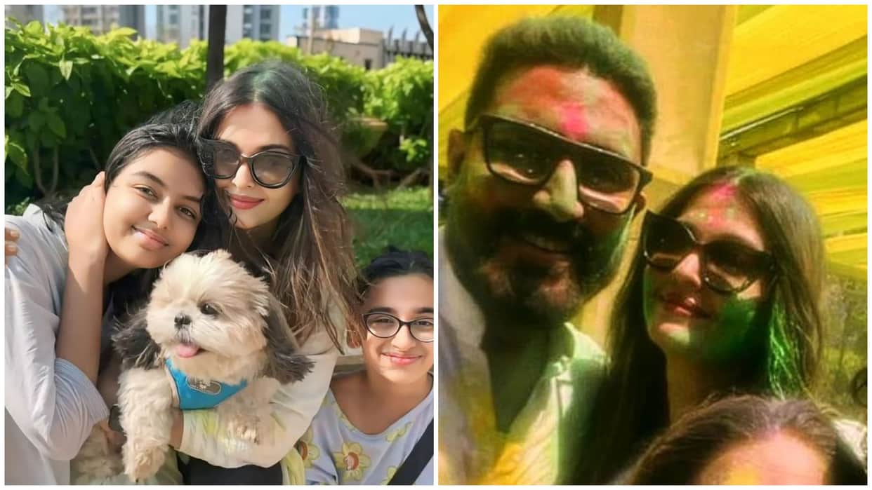 Holi 2024: Aishwarya Rai Abhishek Bachchan and Aaradhya Bachchan Celebrate Holi with Friends See Photos
