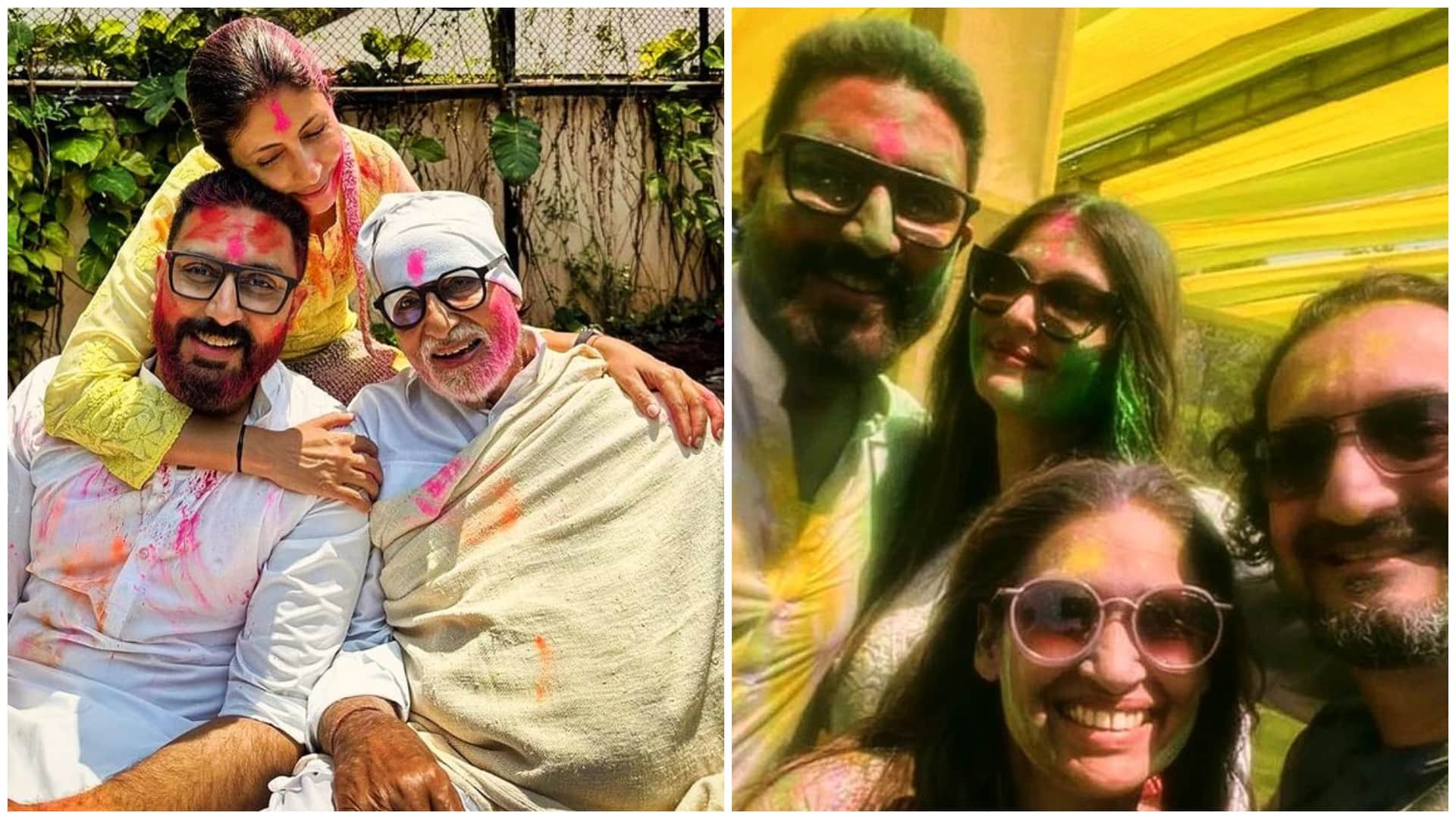Holi 2024: Aishwarya Rai Abhishek Bachchan and Aaradhya Bachchan Celebrate Holi with Friends See Photos