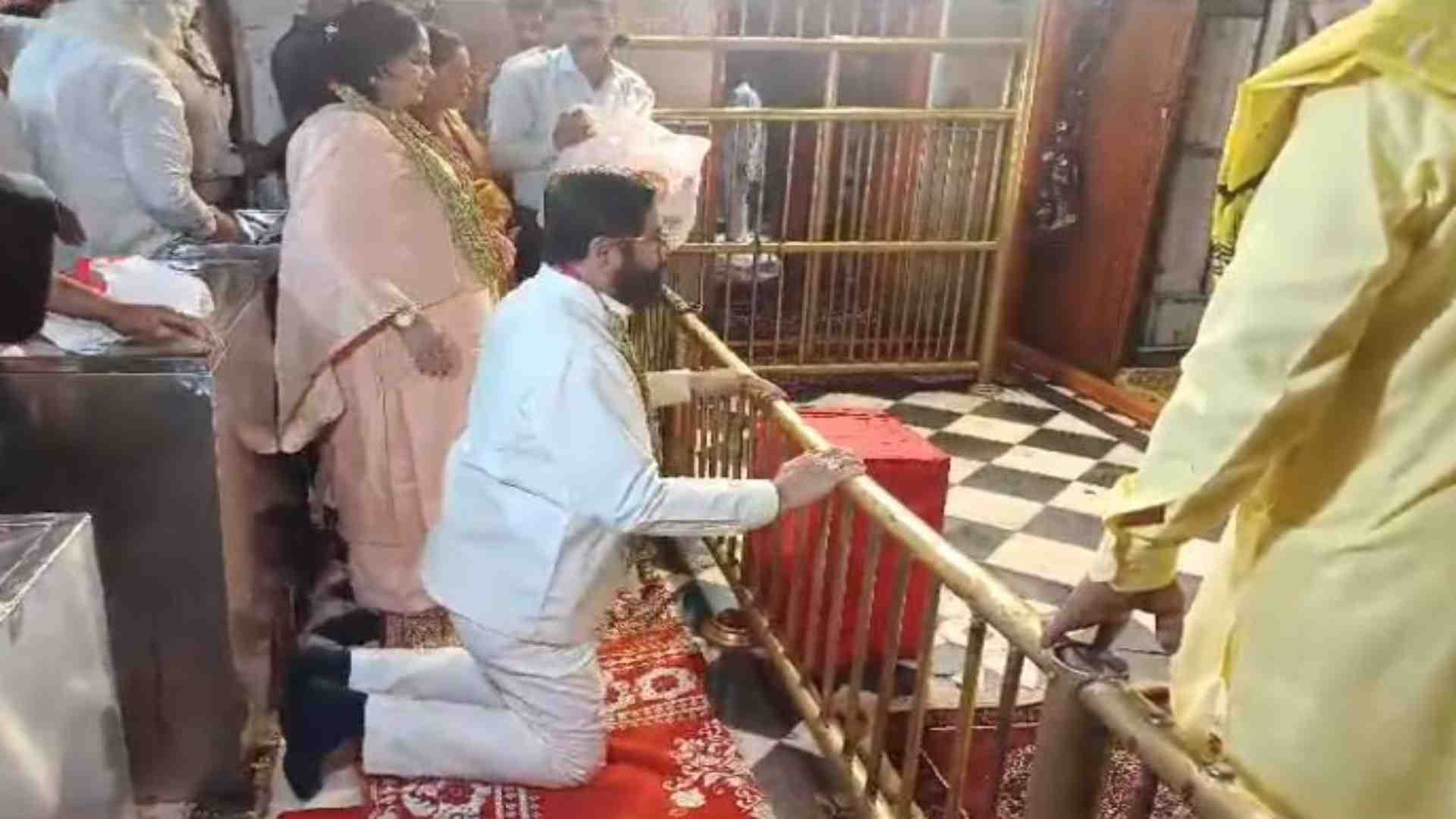 बालाजी दरबार में महाराष्ट्र के मुख्यमंत्री एकनाथ शिंदे।