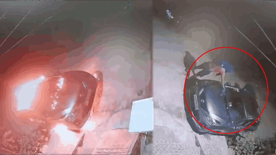 hoodlums set fire to car parked outside house In Bhatapara
