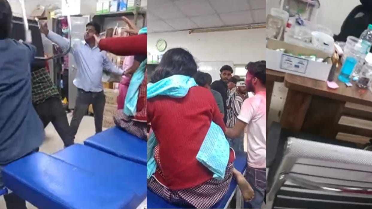 Ruckus in hospital fight between two parties Rishikesh Uttarakhand news in hindi