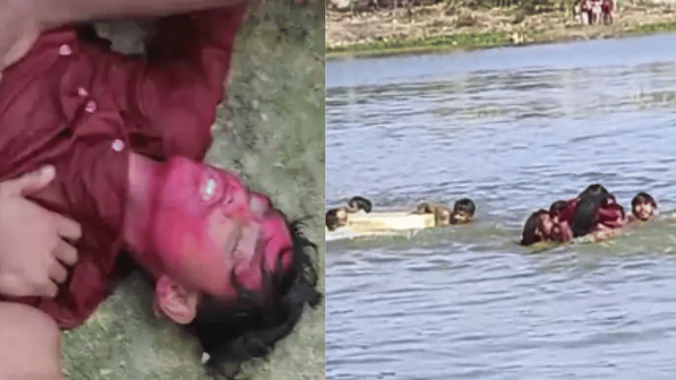 indore news holi lake accident